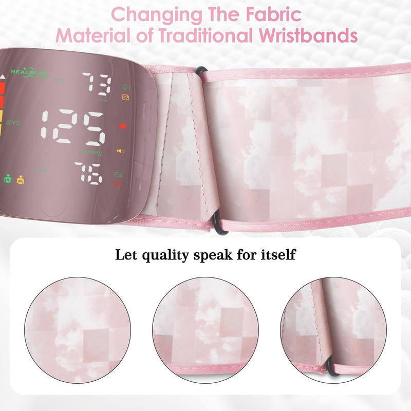 Ziqing Wrist Blood Pressure Monitor Led Display, Touch Screen Wrist Blood Pressure Cuff 99X2 Reading Memory Wrist Bp Monitor with Carrying Case Health Monitoring