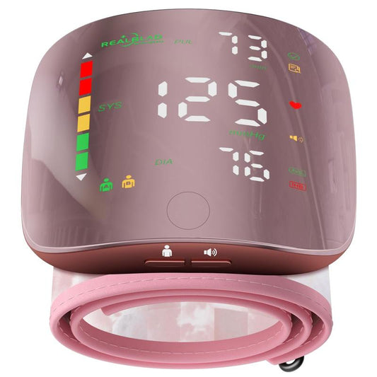 Ziqing Wrist Blood Pressure Monitor Led Display, Touch Screen Wrist Blood Pressure Cuff 99X2 Reading Memory Wrist Bp Monitor with Carrying Case Health Monitoring